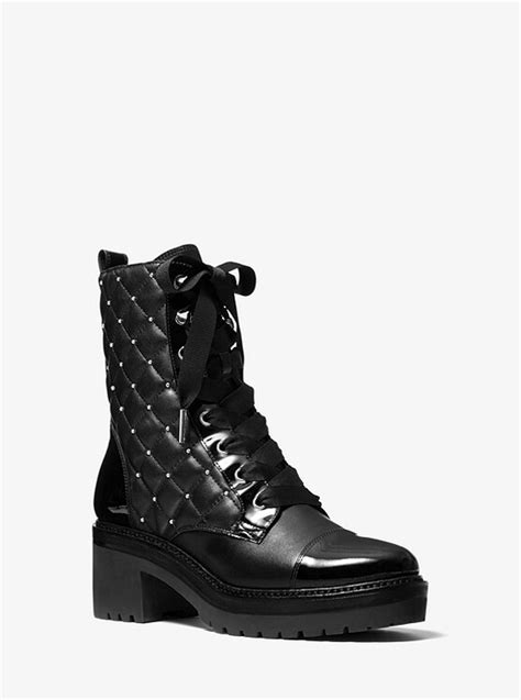 michael kors cobat quilted boot|Tilda Quilted Leather Combat Boot .